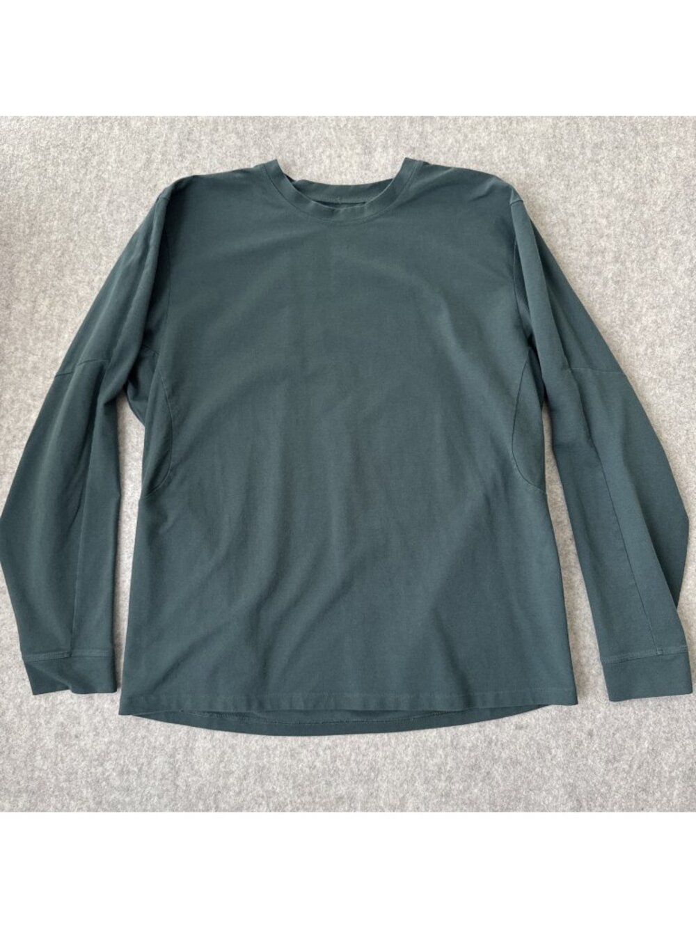 Lululemon Long‎ Sleeve Crew Neck T Shirt Mens Large Green Stretch
